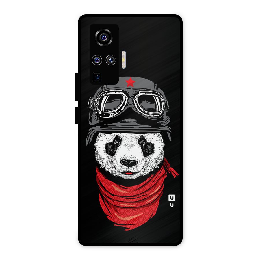 Cool Panda Soldier Art Metal Back Case for Vivo X50 Pro