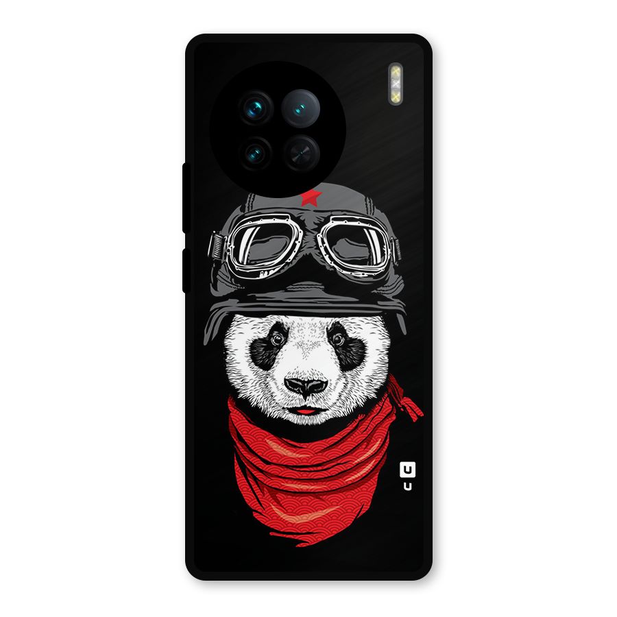 Cool Panda Soldier Art Metal Back Case for Vivo X90