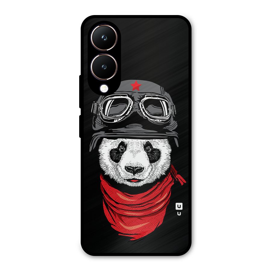 Cool Panda Soldier Art Metal Back Case for Vivo Y28