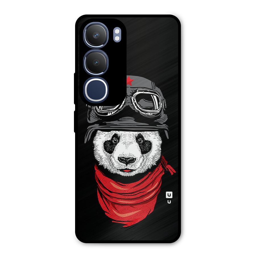 Cool Panda Soldier Art Metal Back Case for Vivo Y29