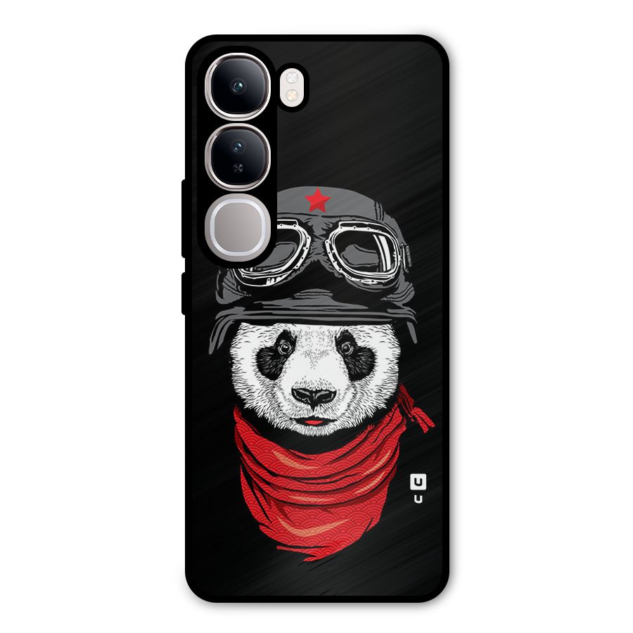Cool Panda Soldier Art Metal Back Case for Vivo Y300
