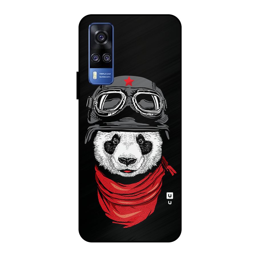 Cool Panda Soldier Art Metal Back Case for Vivo Y51