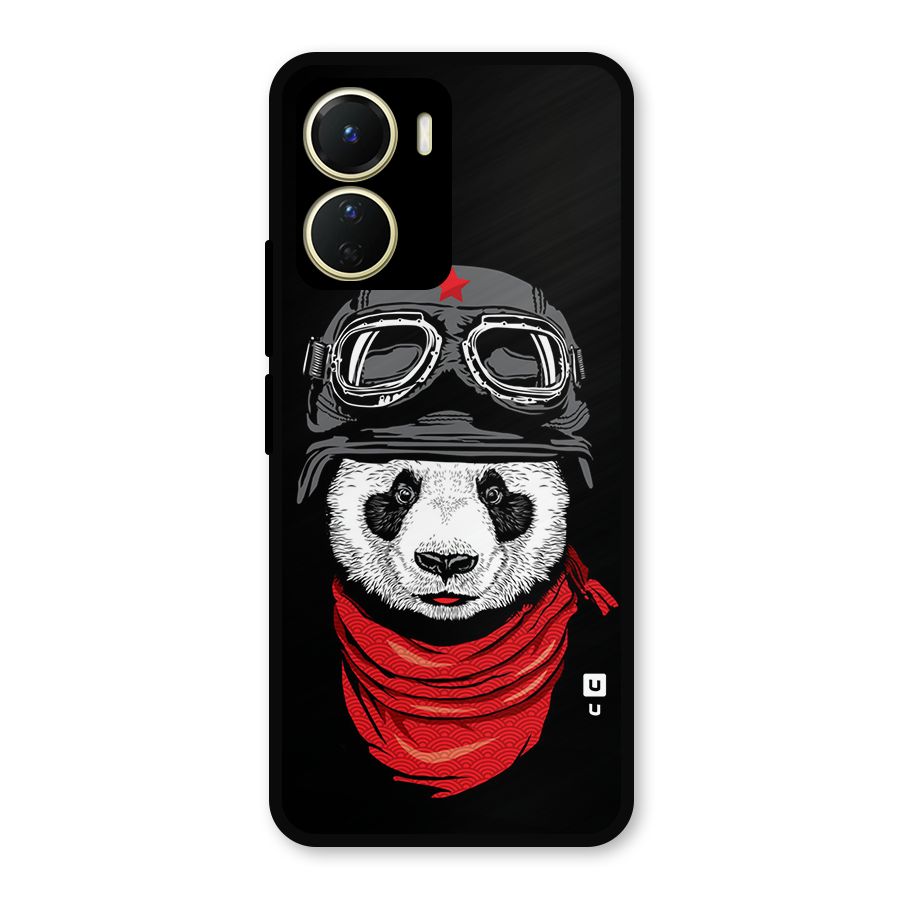 Cool Panda Soldier Art Metal Back Case for Vivo Y56