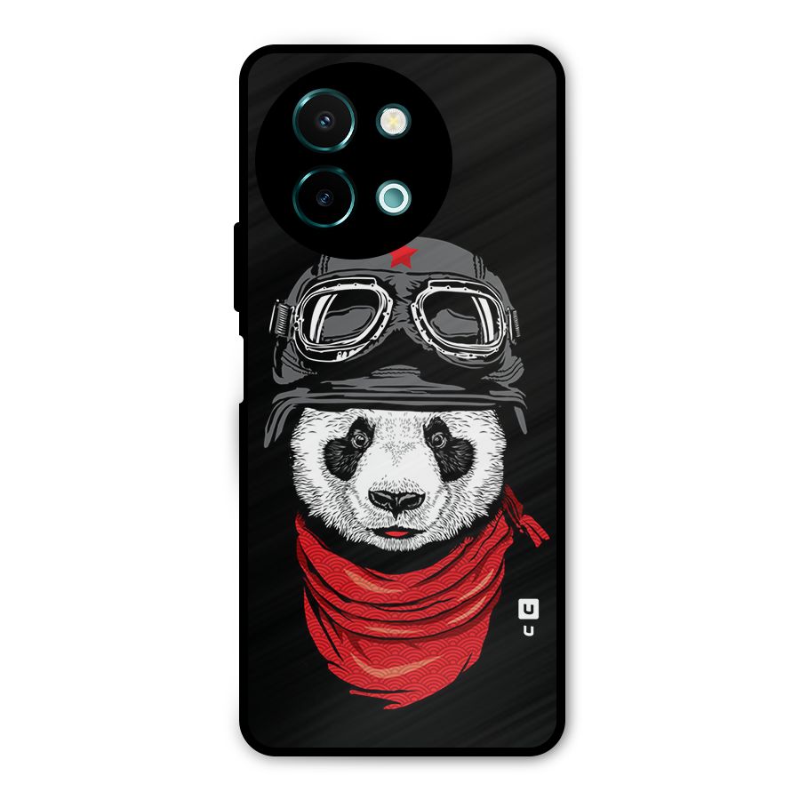 Cool Panda Soldier Art Metal Back Case for Vivo Y58
