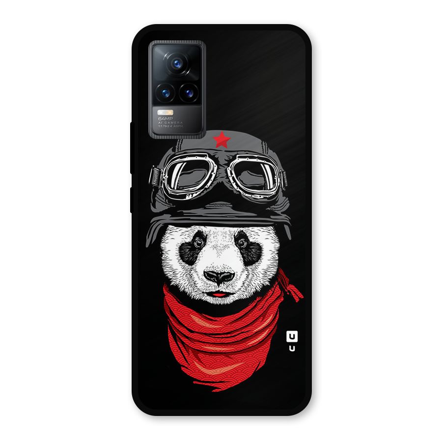 Cool Panda Soldier Art Metal Back Case for Vivo Y73