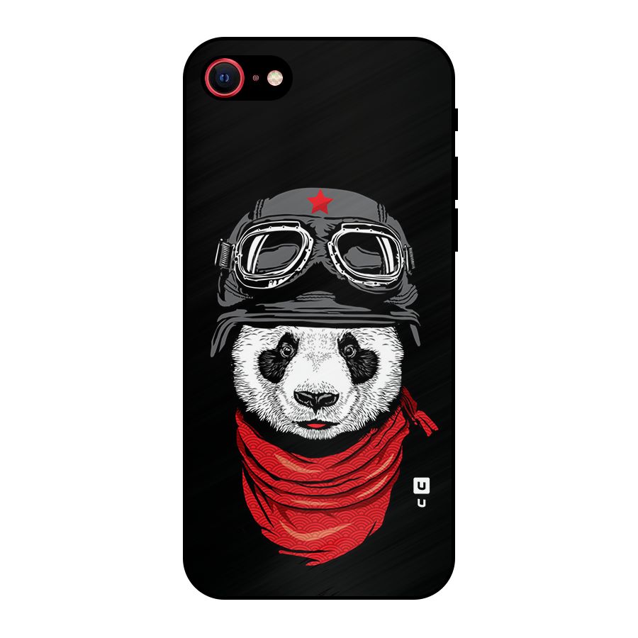 Cool Panda Soldier Art Metal Back Case for iPhone 7