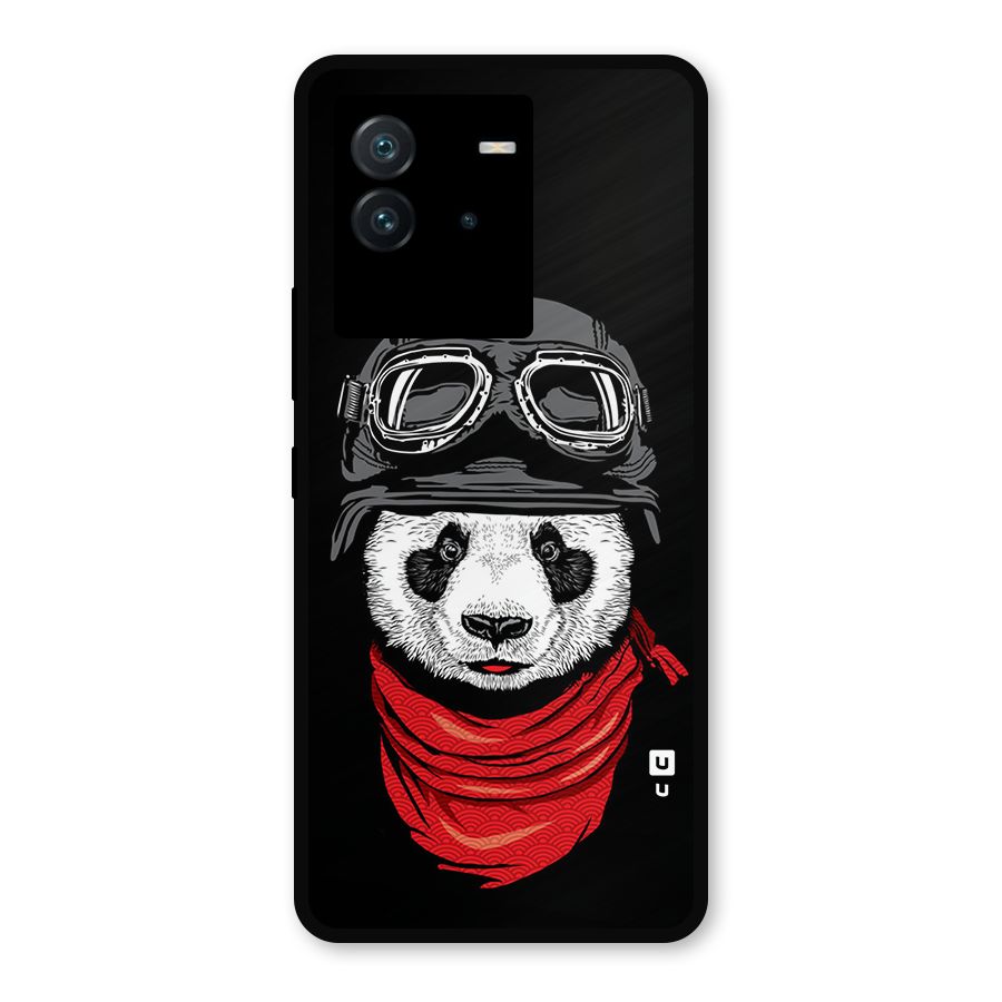Cool Panda Soldier Art Metal Back Case for iQOO Neo 6 5G