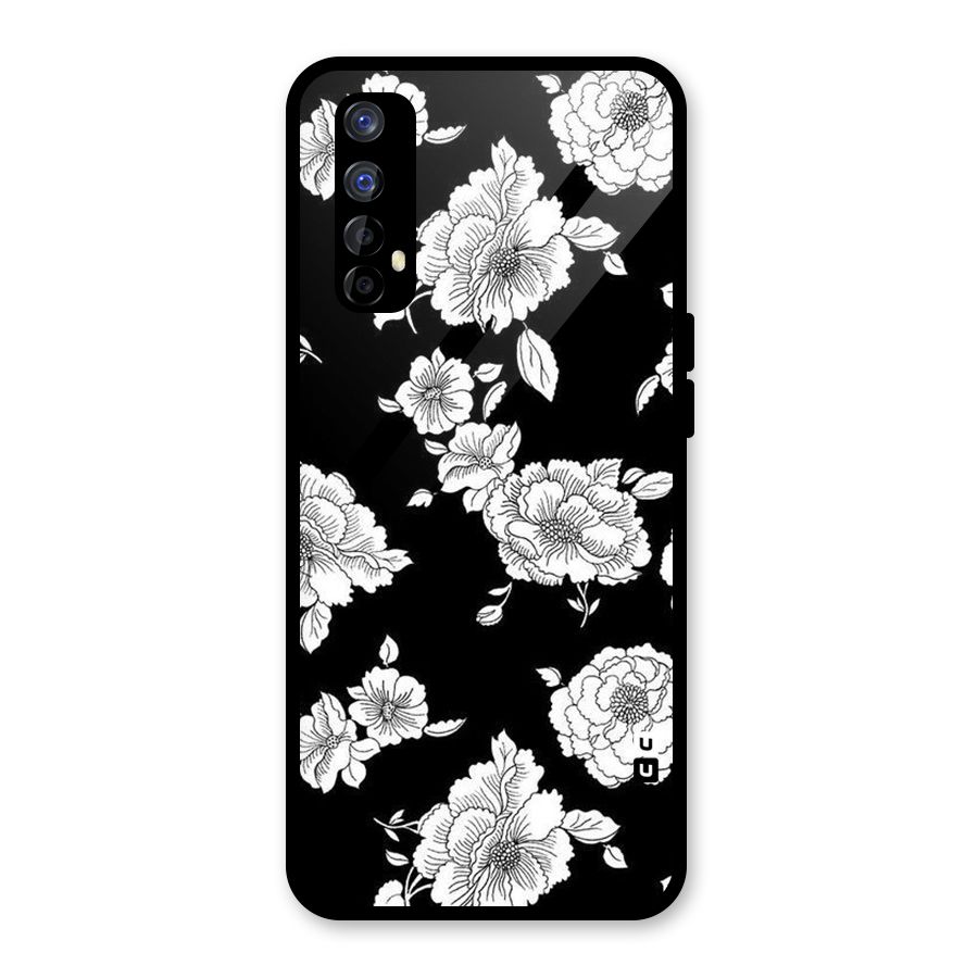 Cool Pattern Flowers Glass Back Case for Realme Narzo 20 Pro