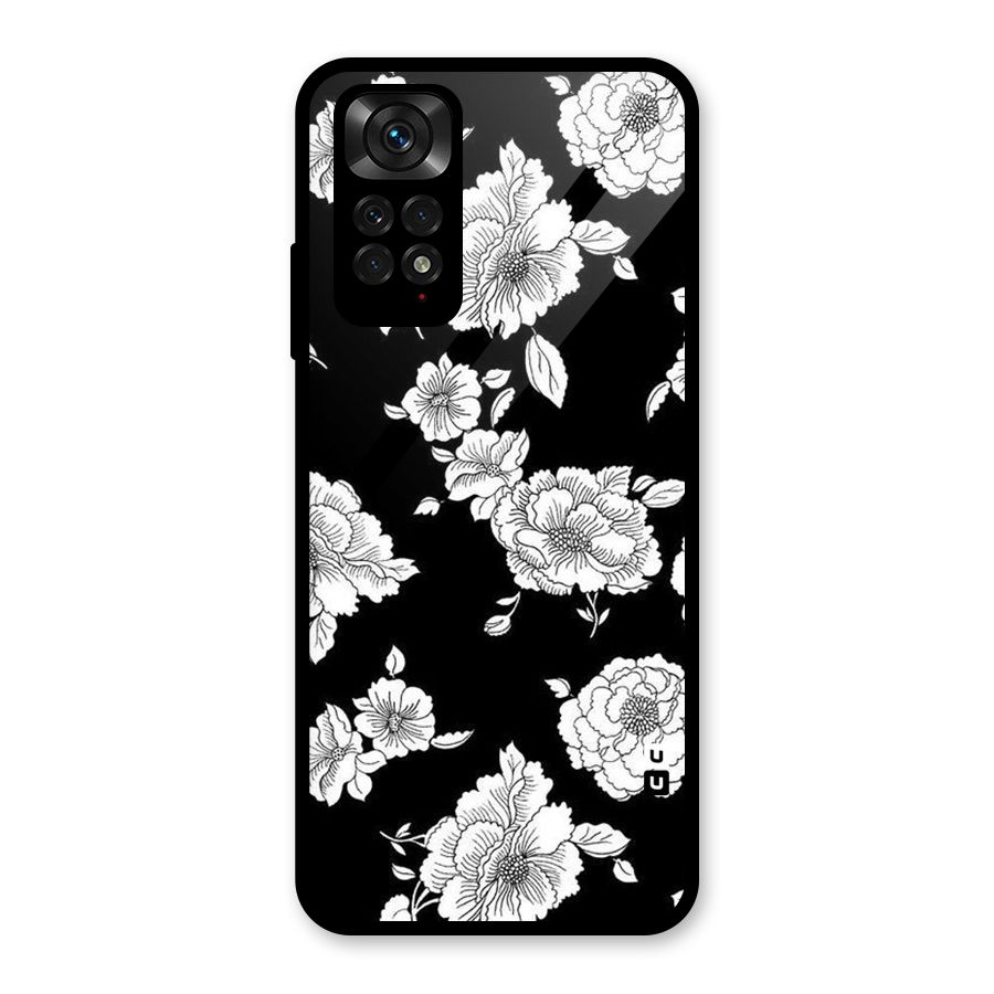 Cool Pattern Flowers Glass Back Case for Redmi Note 11S