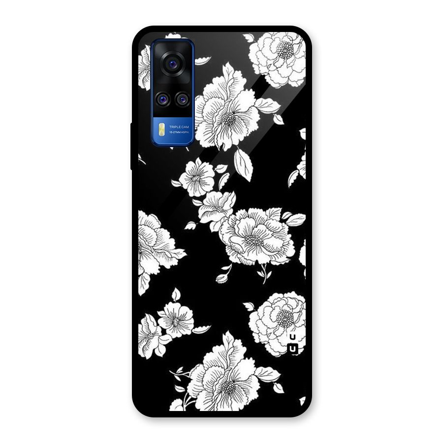 Cool Pattern Flowers Glass Back Case for Vivo Y31