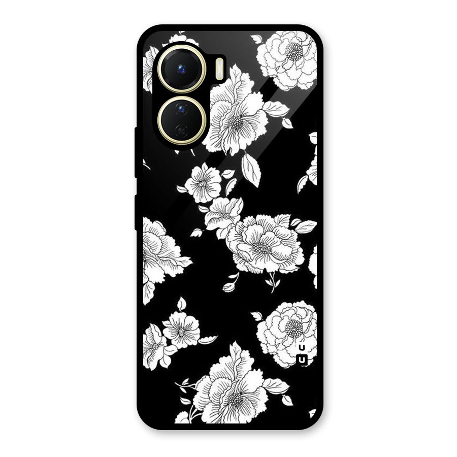Cool Pattern Flowers Glass Back Case for Vivo Y56