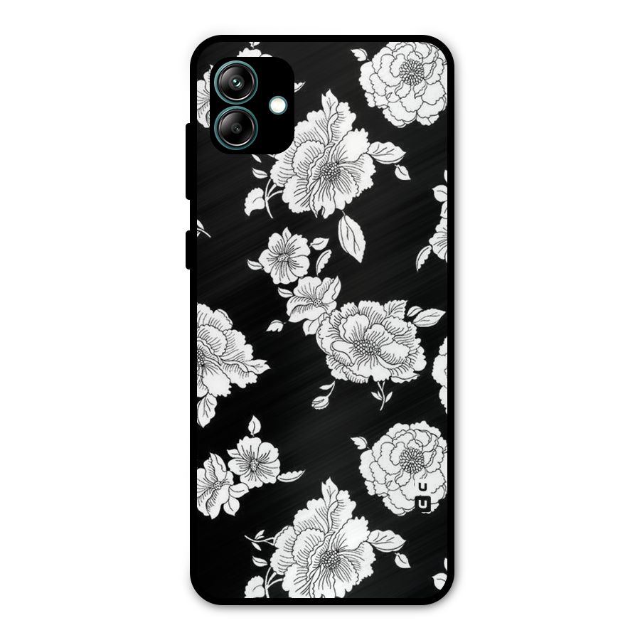 Cool Pattern Flowers Metal Back Case for Galaxy A04