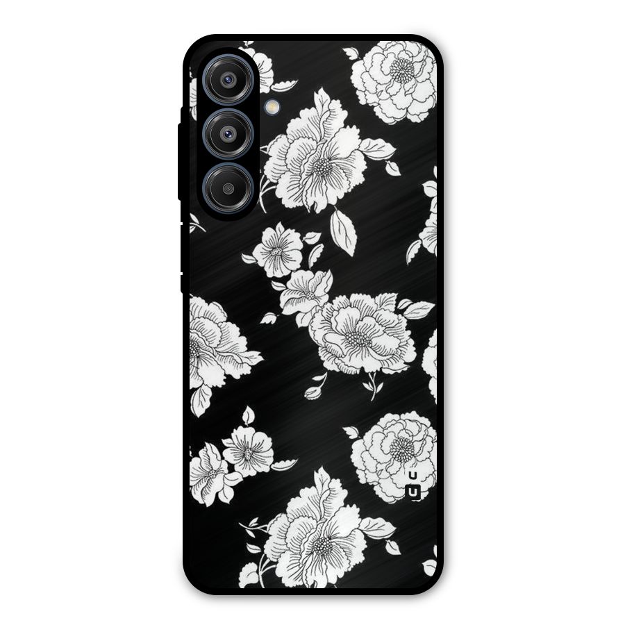 Cool Pattern Flowers Metal Back Case for Galaxy A16 5G