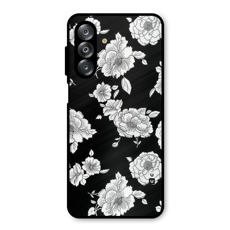 Cool Pattern Flowers Metal Back Case for Galaxy A26