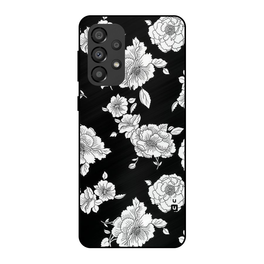 Cool Pattern Flowers Metal Back Case for Galaxy A33 5G