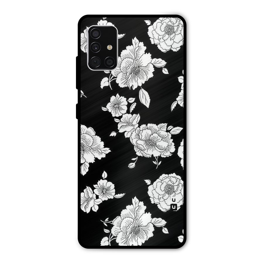 Cool Pattern Flowers Metal Back Case for Galaxy A51