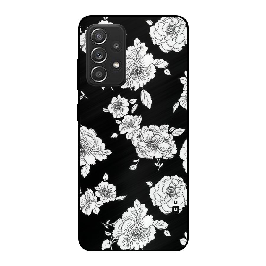 Cool Pattern Flowers Metal Back Case for Galaxy A52