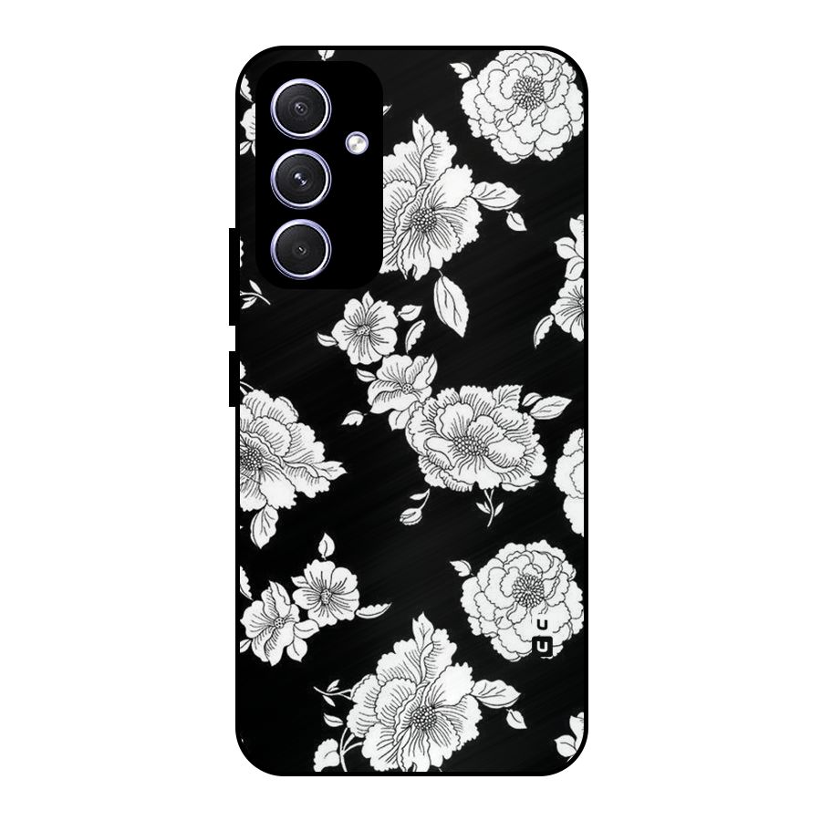 Cool Pattern Flowers Metal Back Case for Galaxy A54
