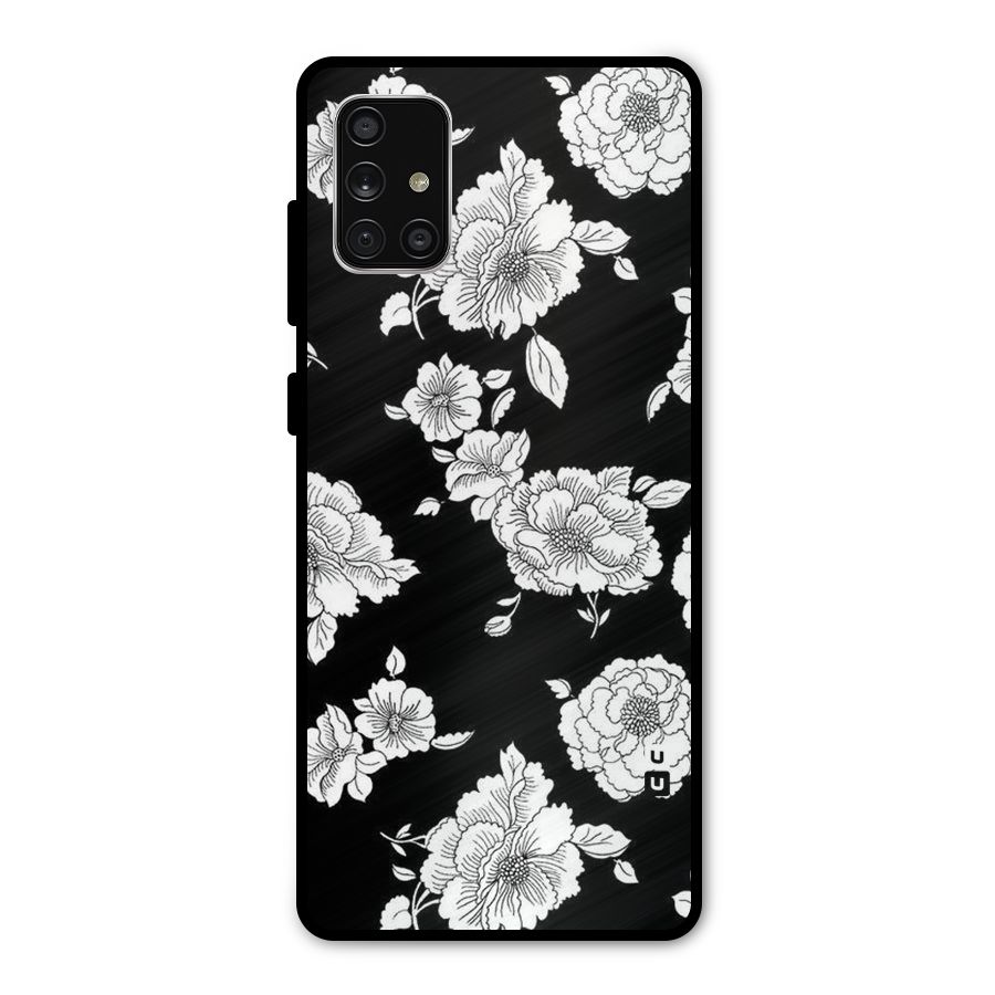 Cool Pattern Flowers Metal Back Case for Galaxy A71
