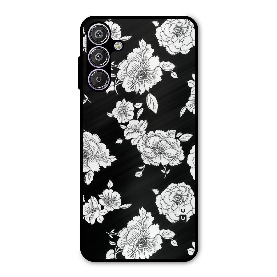 Cool Pattern Flowers Metal Back Case for Galaxy F15