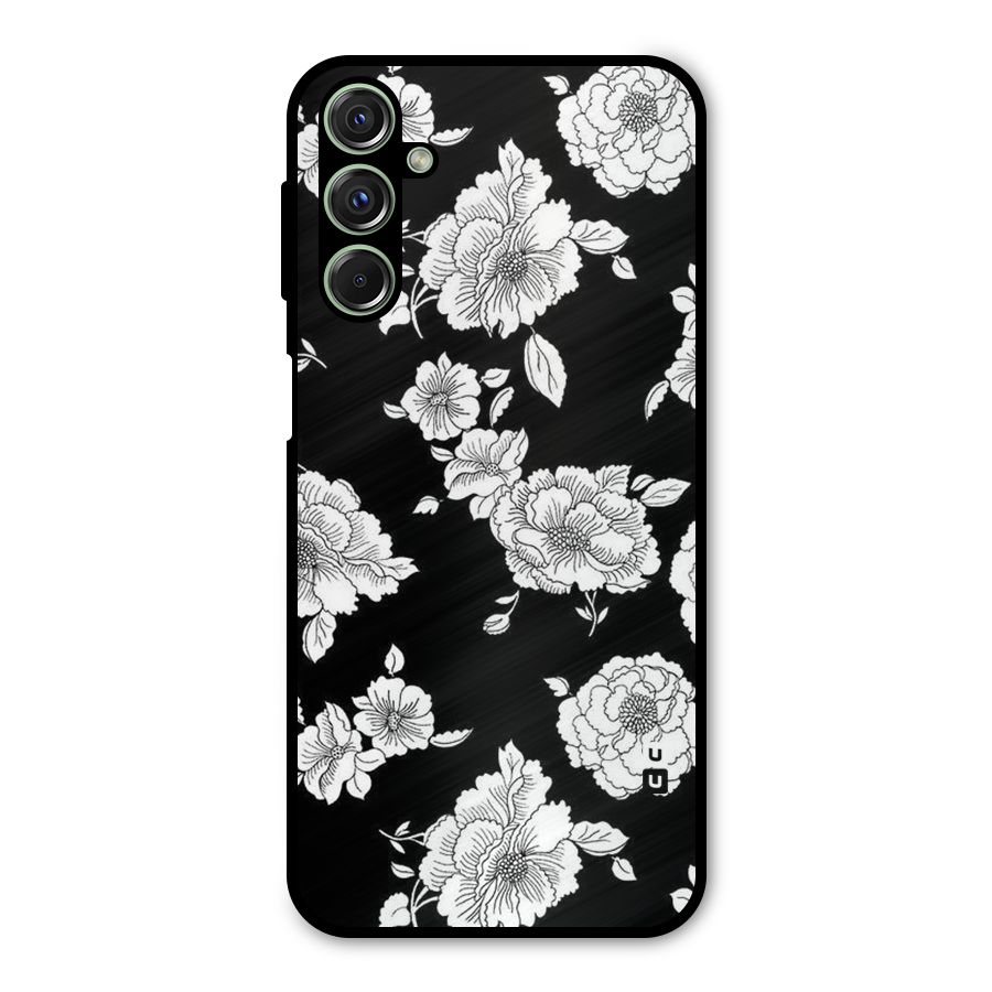 Cool Pattern Flowers Metal Back Case for Galaxy F34