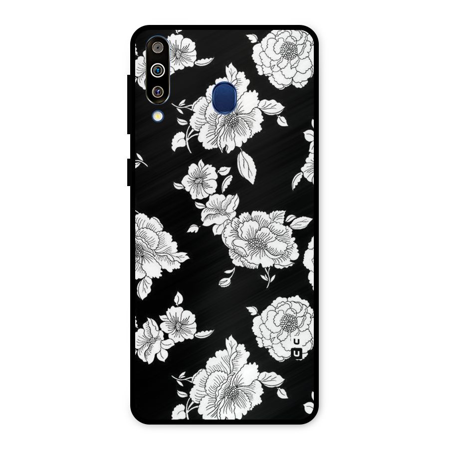 Cool Pattern Flowers Metal Back Case for Galaxy M30