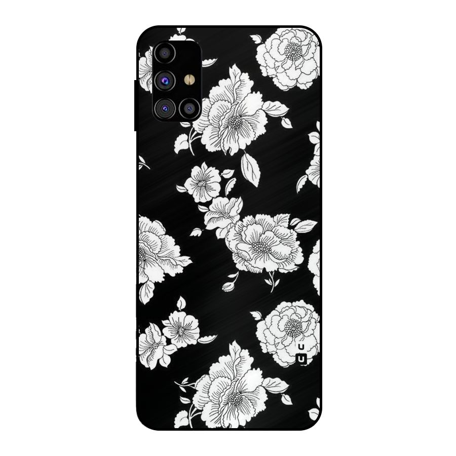 Cool Pattern Flowers Metal Back Case for Galaxy M31s