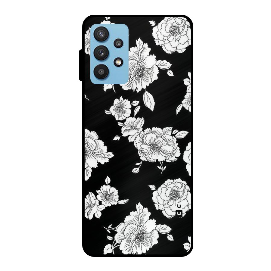 Cool Pattern Flowers Metal Back Case for Galaxy M32 5G