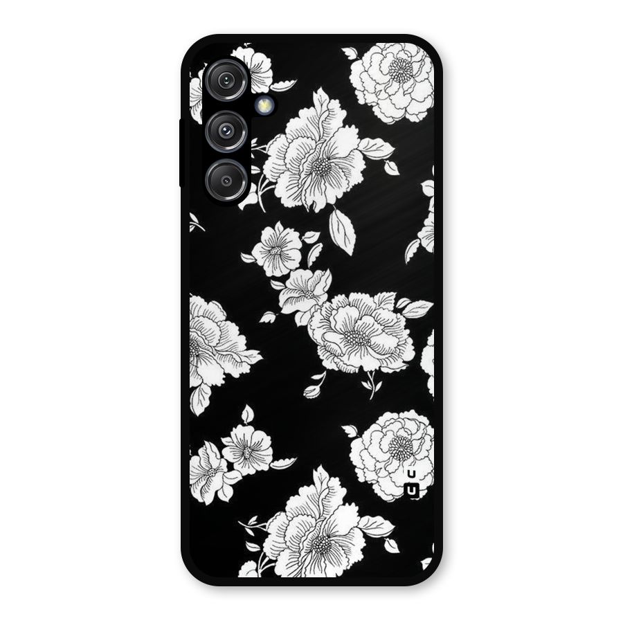Cool Pattern Flowers Metal Back Case for Galaxy M34 5G