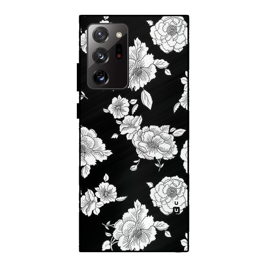 Cool Pattern Flowers Metal Back Case for Galaxy Note 20 Ultra