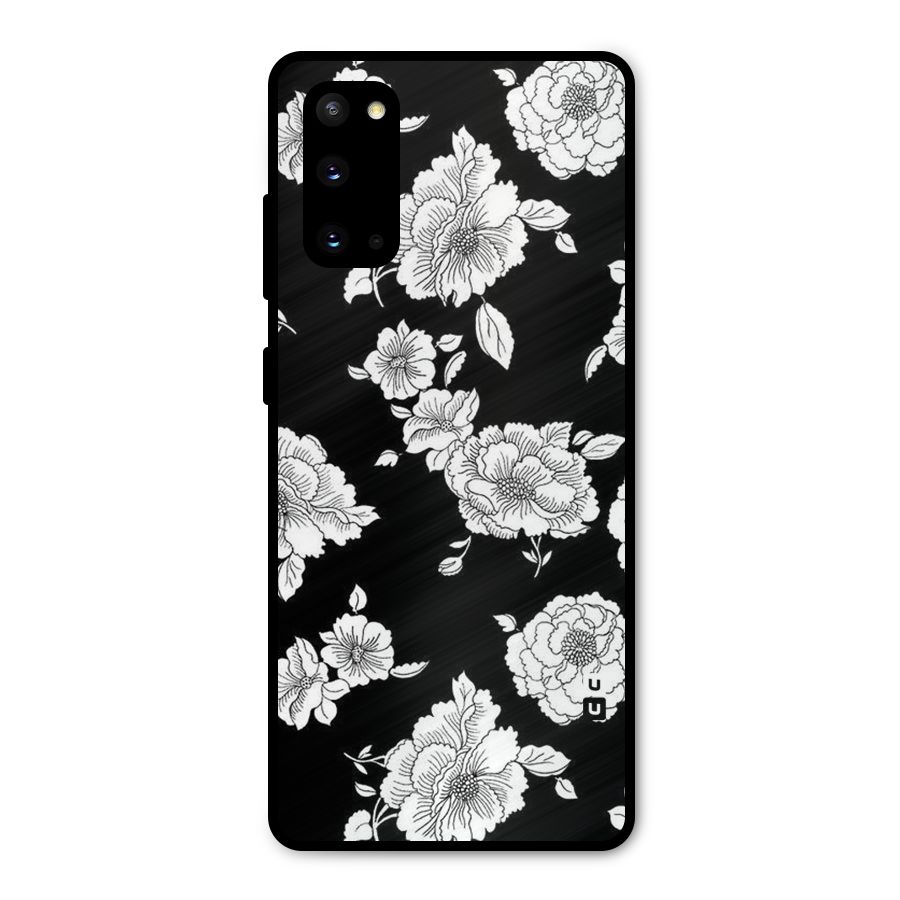 Cool Pattern Flowers Metal Back Case for Galaxy S20