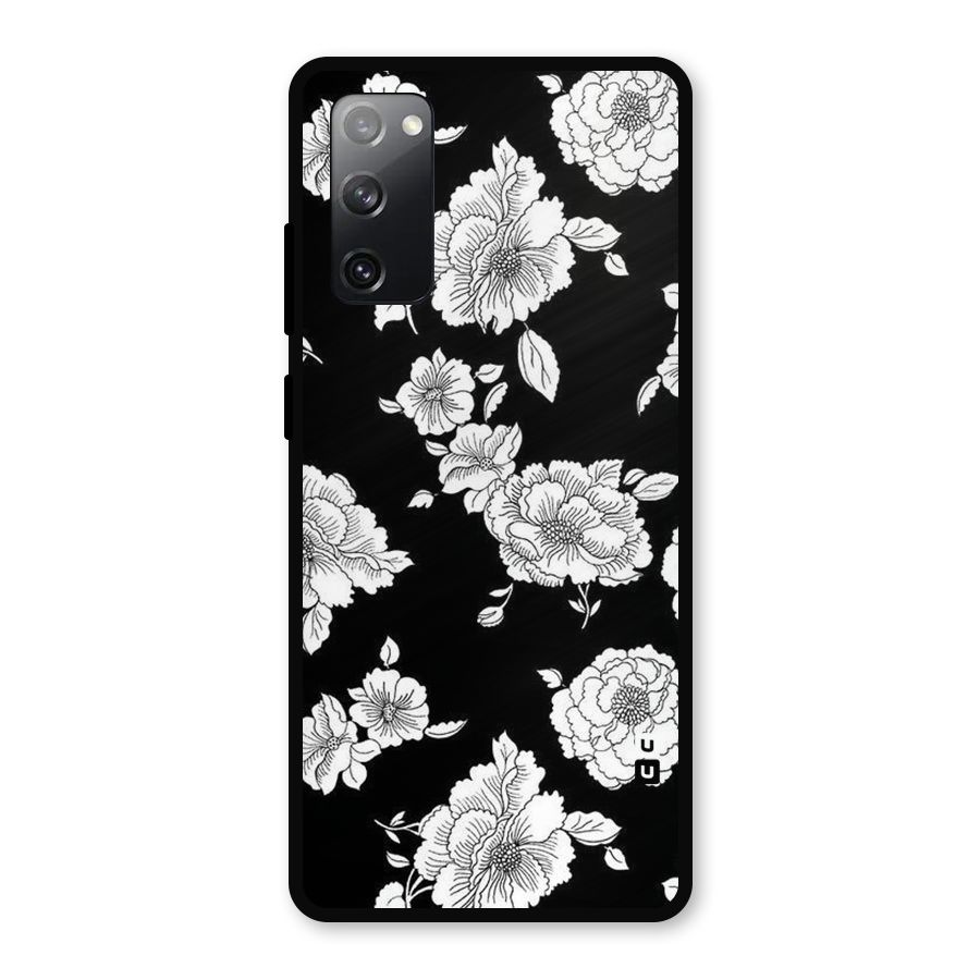 Cool Pattern Flowers Metal Back Case for Galaxy S20 FE 5G