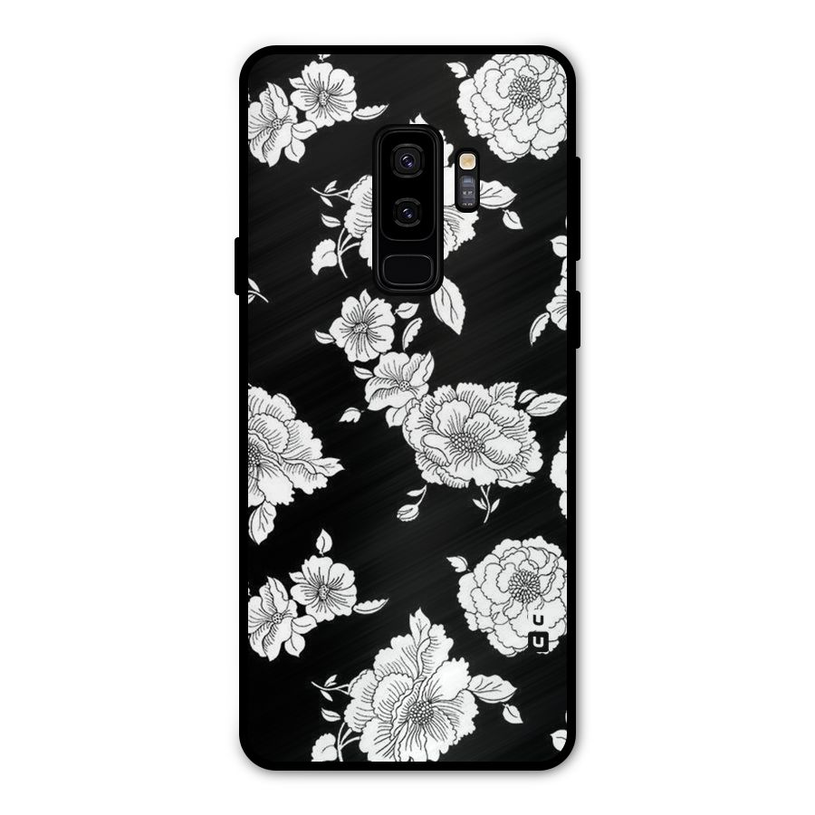Cool Pattern Flowers Metal Back Case for Galaxy S9 Plus