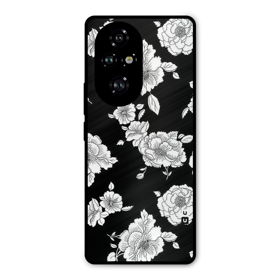 Cool Pattern Flowers Metal Back Case for Honor 200 Pro