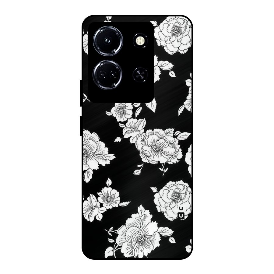 Cool Pattern Flowers Metal Back Case for Infinix Note 30 5G
