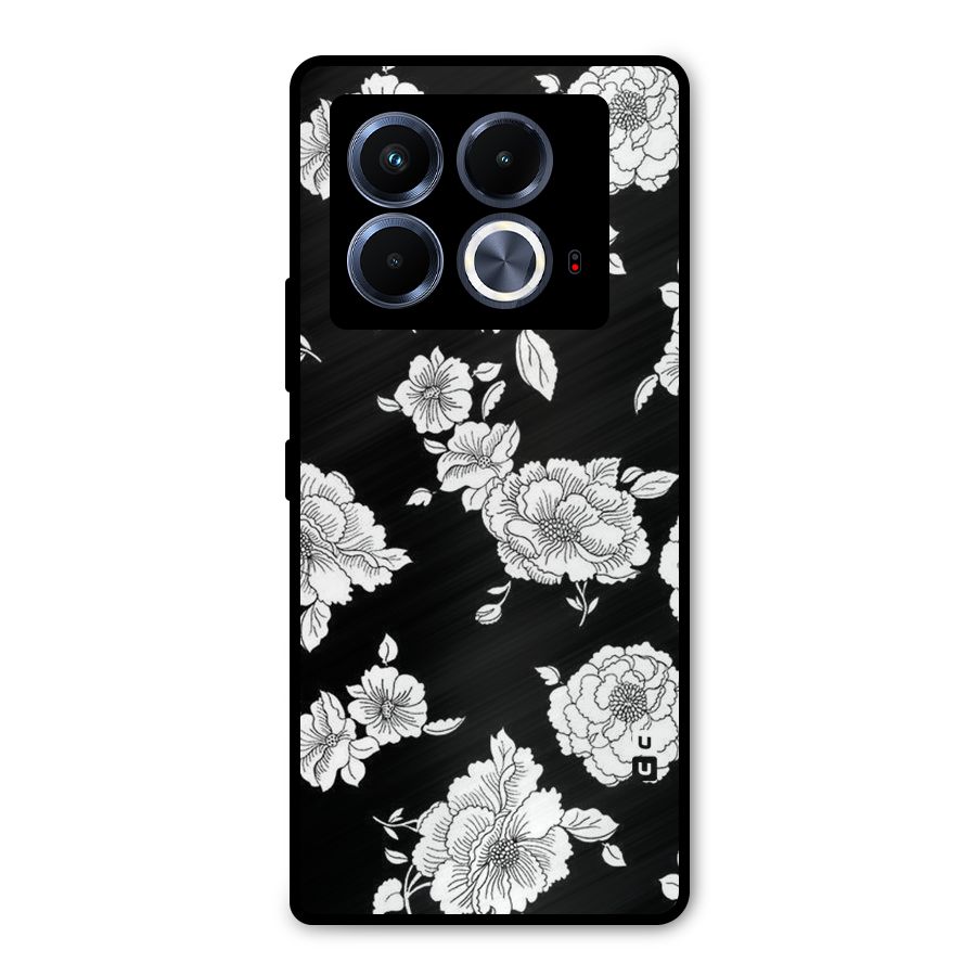 Cool Pattern Flowers Metal Back Case for Infinix Note 40 5G