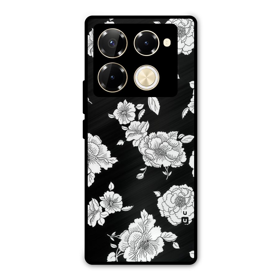 Cool Pattern Flowers Metal Back Case for Infinix Note 40 Pro Plus
