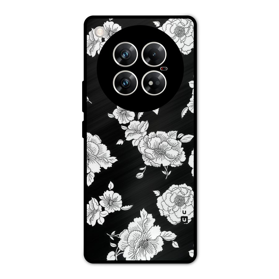 Cool Pattern Flowers Metal Back Case for Infinix Zero 40 5G