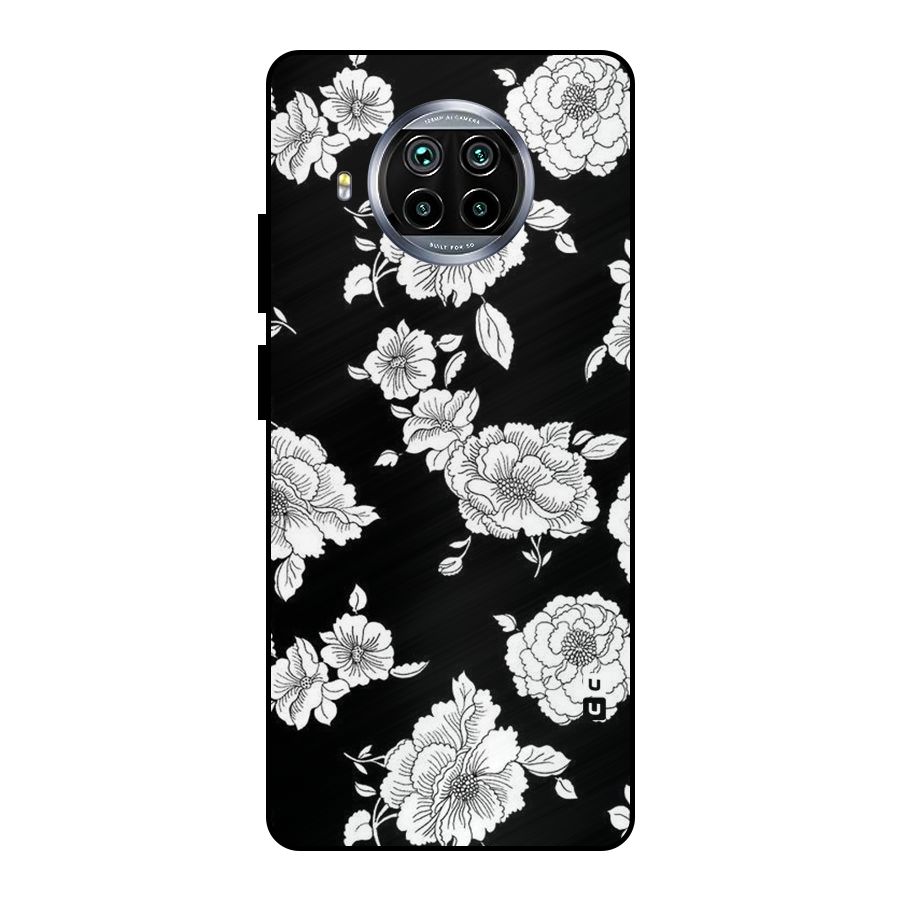 Cool Pattern Flowers Metal Back Case for Mi 10i