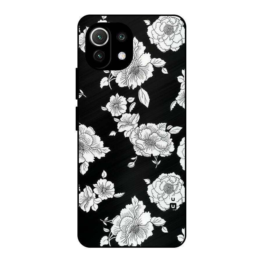 Cool Pattern Flowers Metal Back Case for Mi 11 Lite NE 5G