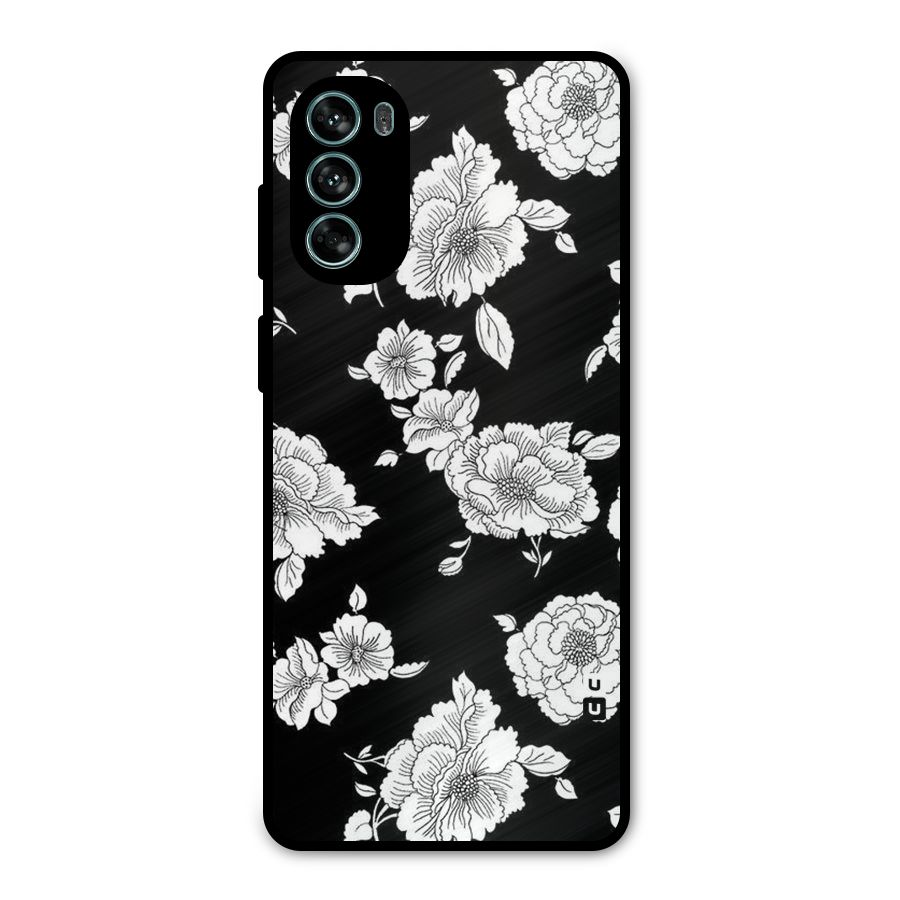 Cool Pattern Flowers Metal Back Case for Moto G62