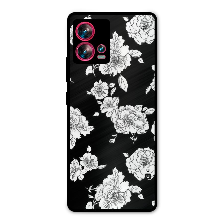 Cool Pattern Flowers Metal Back Case for Motorola Edge 30 Fusion