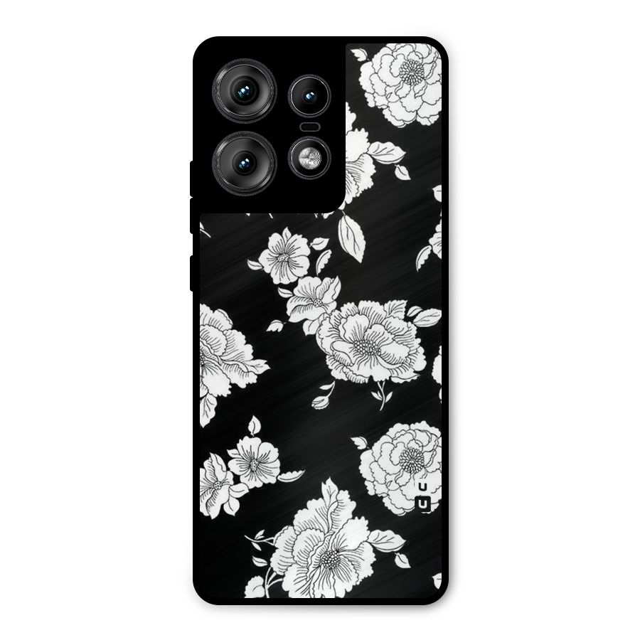 Cool Pattern Flowers Metal Back Case for Motorola Edge 50 Pro