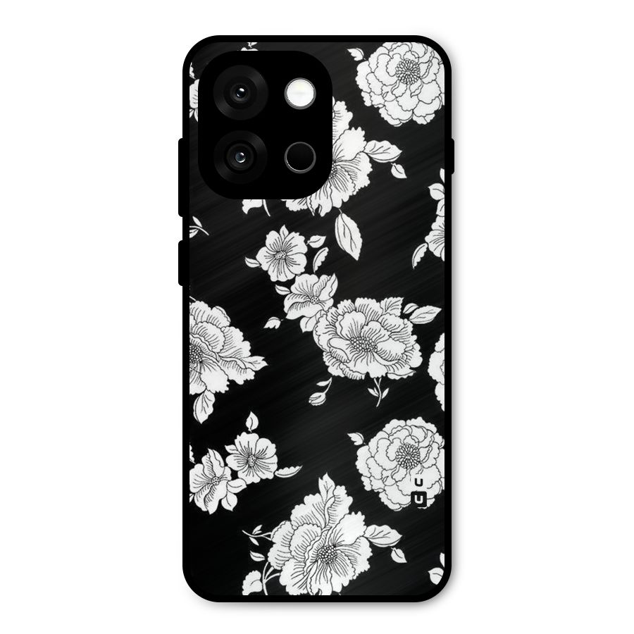 Cool Pattern Flowers Metal Back Case for OnePlus 13s