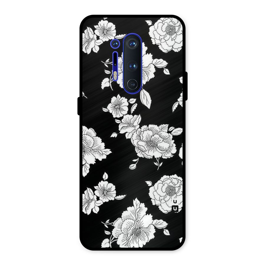 Cool Pattern Flowers Metal Back Case for OnePlus 8 Pro