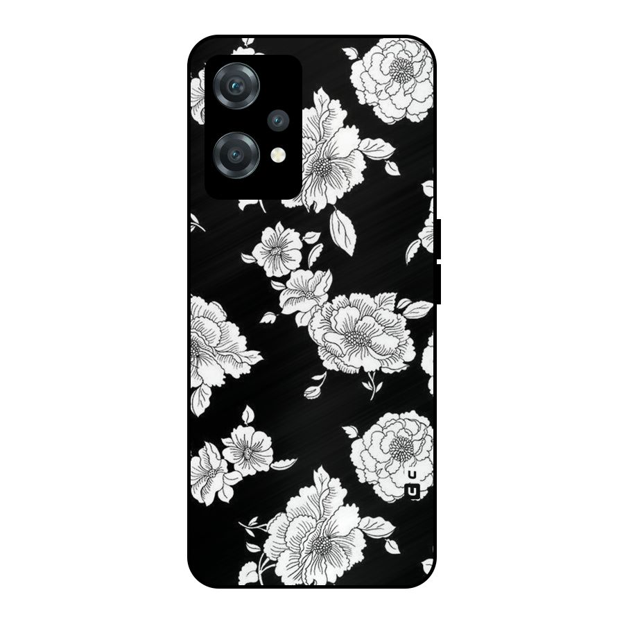 Cool Pattern Flowers Metal Back Case for OnePlus Nord CE 2 Lite 5G