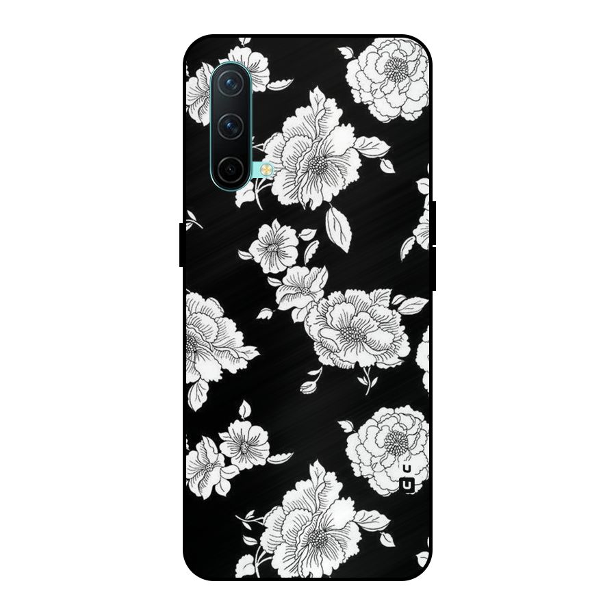 Cool Pattern Flowers Metal Back Case for OnePlus Nord CE 5G
