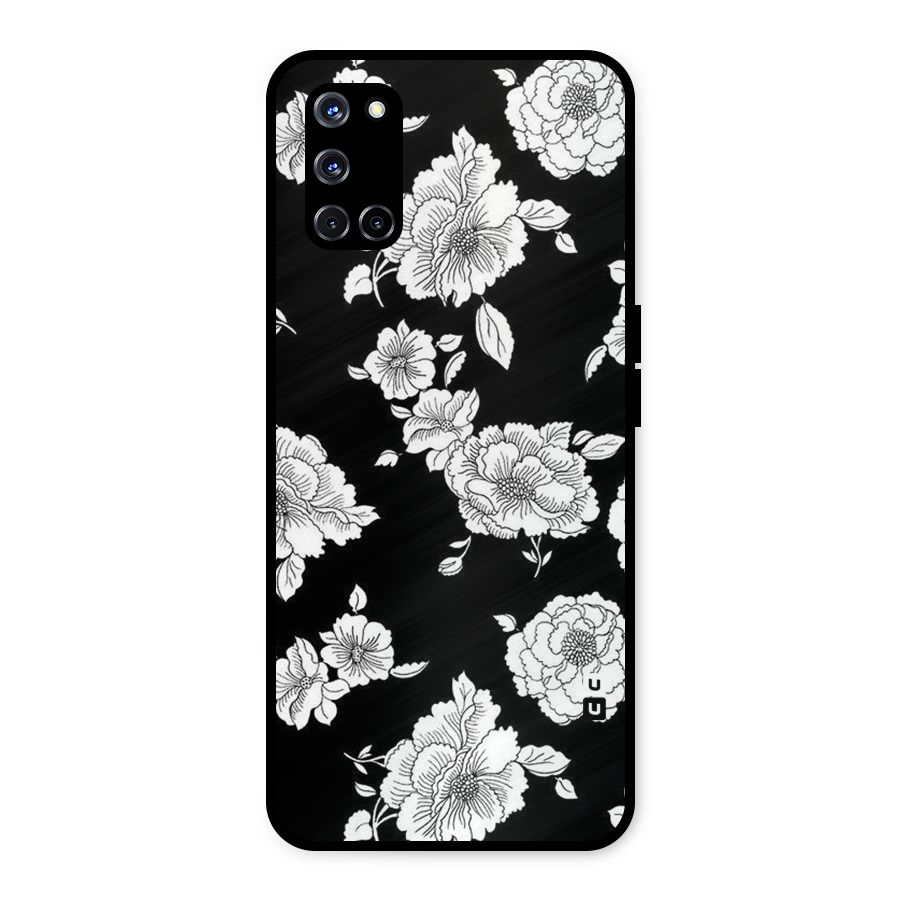 Cool Pattern Flowers Metal Back Case for Oppo A52