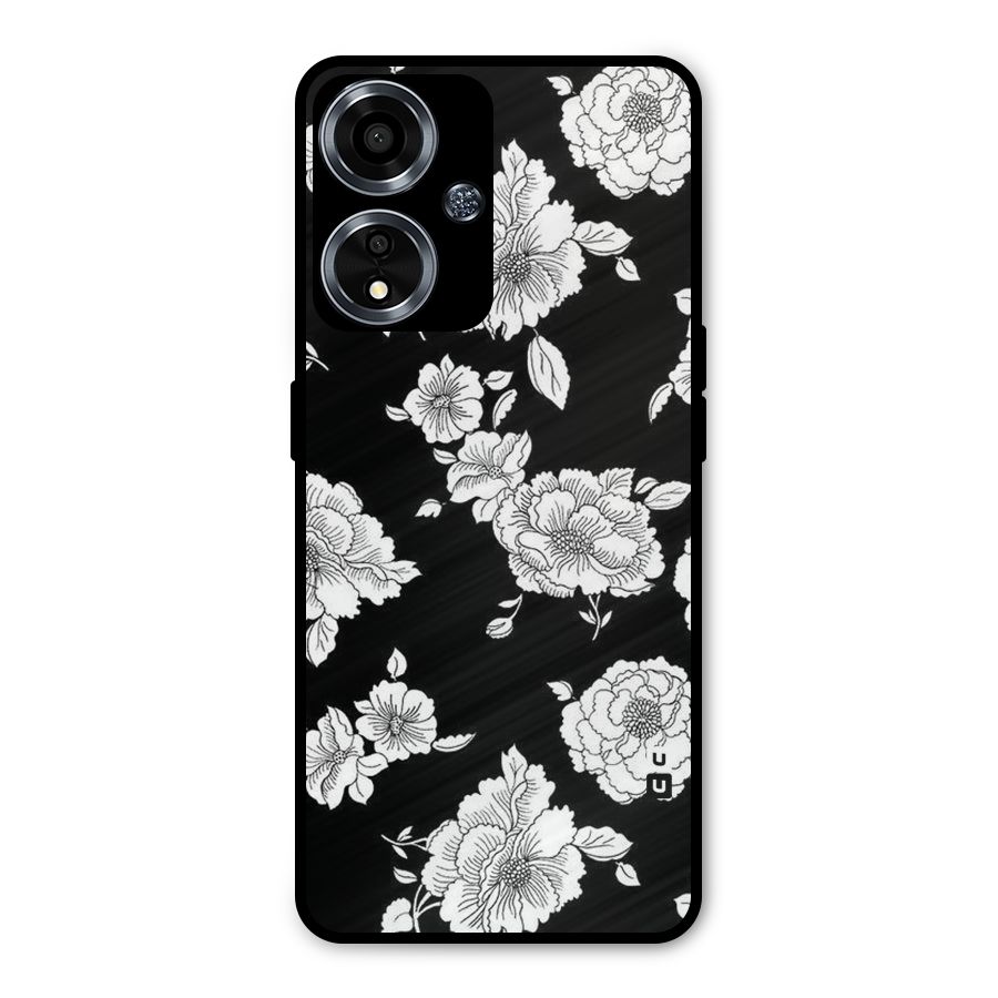 Cool Pattern Flowers Metal Back Case for Oppo A59