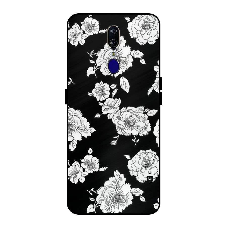 Cool Pattern Flowers Metal Back Case for Oppo F11